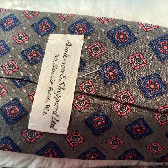Anderson & Sheppard Men's  Silk Neck Tie - Picture 3 of 4